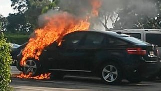 Abşeronda BMW yandı