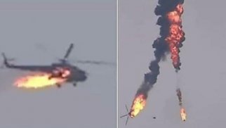 Zmeyni adasında rus helikopteri vuruldu
