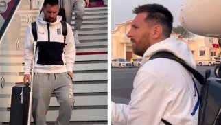 Messi Ronaldo ilə qarşılaşmaq üçün Səudiyyə Ərəbistanına getdi - Video