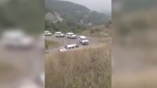 BQXK-nın 6 avtomobili Xocavənd istiqamətinə hərəkət edir - VİDEO