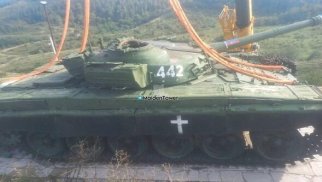Aqarunovun vurduğu erməni tankı Bakıda - VİDEO