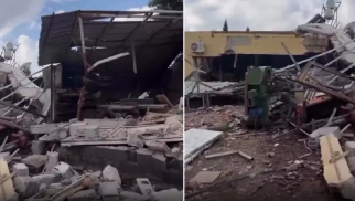 
İzmirdə güclü partlayış oldu, ikimərtəbəli ev uçdu - Yaralananlar var