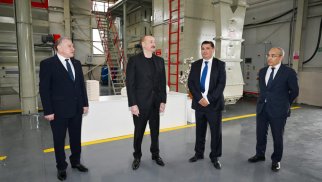 
Prezident Sabirabadda pambıq emalı zavodunun fəaliyyəti ilə tanış olub - FOTO