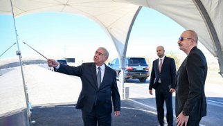 
Prezident Cəbrayılda “Şəfəq” Günəş Elektrik Stansiyasına gedən avtomobil yolunun açılışında iştirak edib